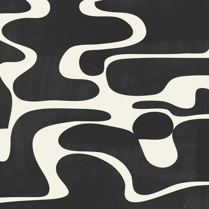 Minimal Abstract Maze - Noir Coffee Mug Gallery Image 2