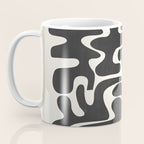 Minimal Abstract Maze - Noir Coffee Mug Gallery Image 3