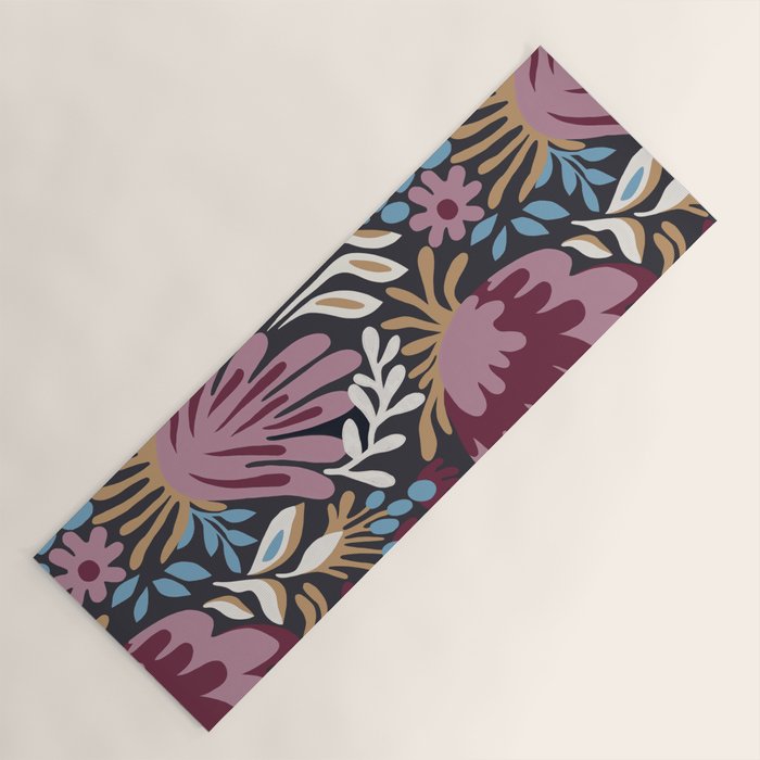 Dark Lush Floral Escape Yoga Mat Gallery Image 1