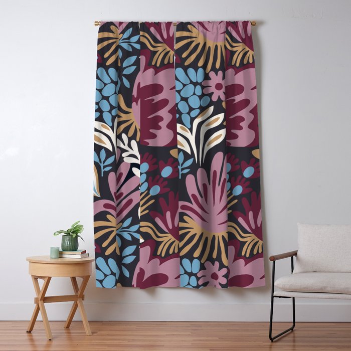 Dark Lush Floral Escape Window Curtain Gallery Image 5