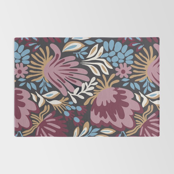 Dark Lush Floral Escape Rug Gallery Image 2