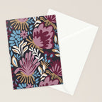 Dark Lush Floral Escape Stationery Card Gallery Image 2