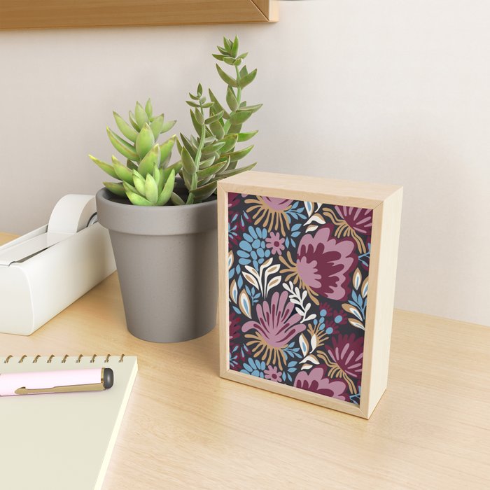 Dark Lush Floral Escape Mini Art Print Gallery Image 2