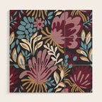 Dark Lush Floral Escape Wood Wall Art Gallery Image 1