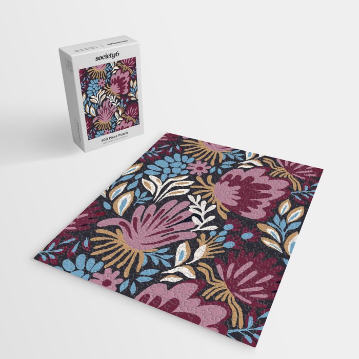Dark Lush Floral Escape Jigsaw Puzzle Gallery Image 2