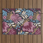 Dark Lush Floral Escape Outdoor Rug Gallery Image 1