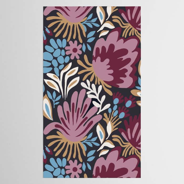 Dark Lush Floral Escape Tablecloth Gallery Image 2