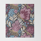 Dark Lush Floral Escape Throw Blanket Gallery Image 2
