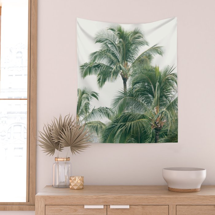 Lush Palm Trees Wall Tapestry Gallery Image 2