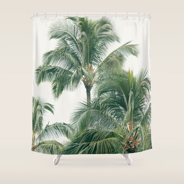 Lush Palm Trees Shower Curtain Gallery Image 1