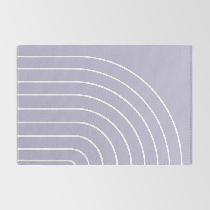 Minimal Arch XXXIII Lilac Purple Modern Geometric Lines Rug Gallery Image 2