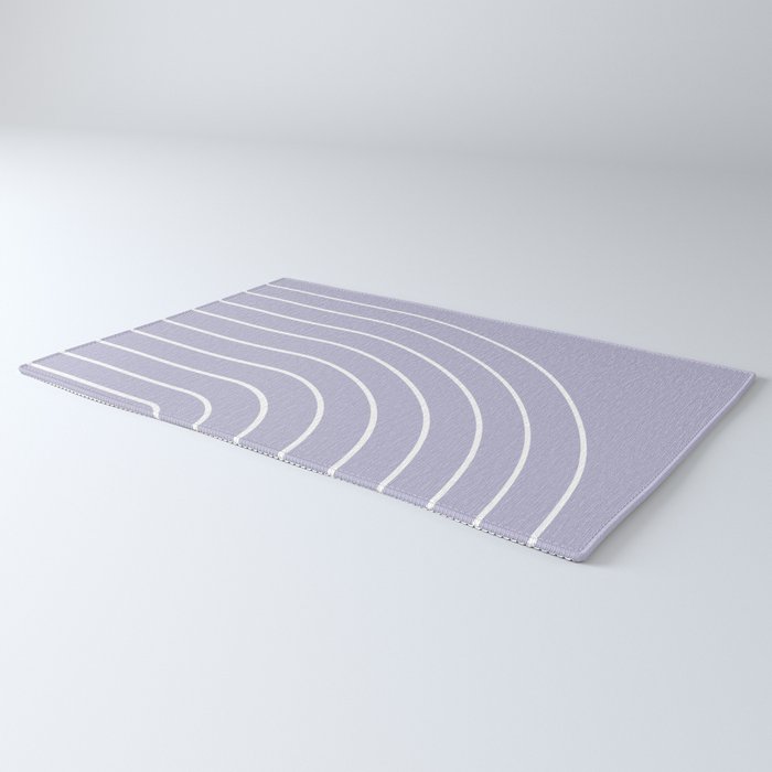 Minimal Arch XXXIII Lilac Purple Modern Geometric Lines Rug Gallery Image 3