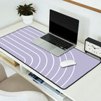 Minimal Arch XXXIII Lilac Purple Modern Geometric Lines Desk Mat Gallery Image 2