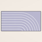 Minimal Arch XXXIII Lilac Purple Modern Geometric Lines Desk Mat Gallery Image 3