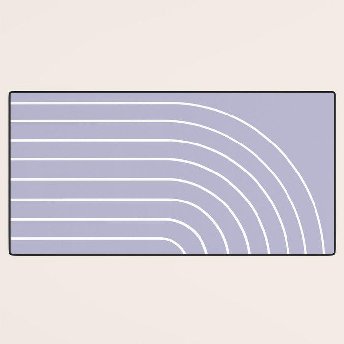 Minimal Arch XXXIII Lilac Purple Modern Geometric Lines Desk Mat Gallery Image 3
