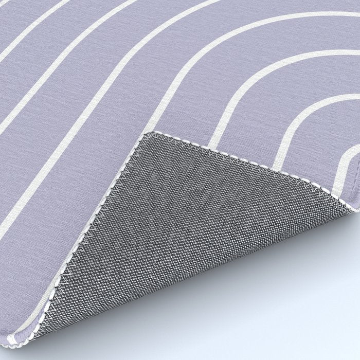 Minimal Arch XXXIII Lilac Purple Modern Geometric Lines Rug Gallery Image 4