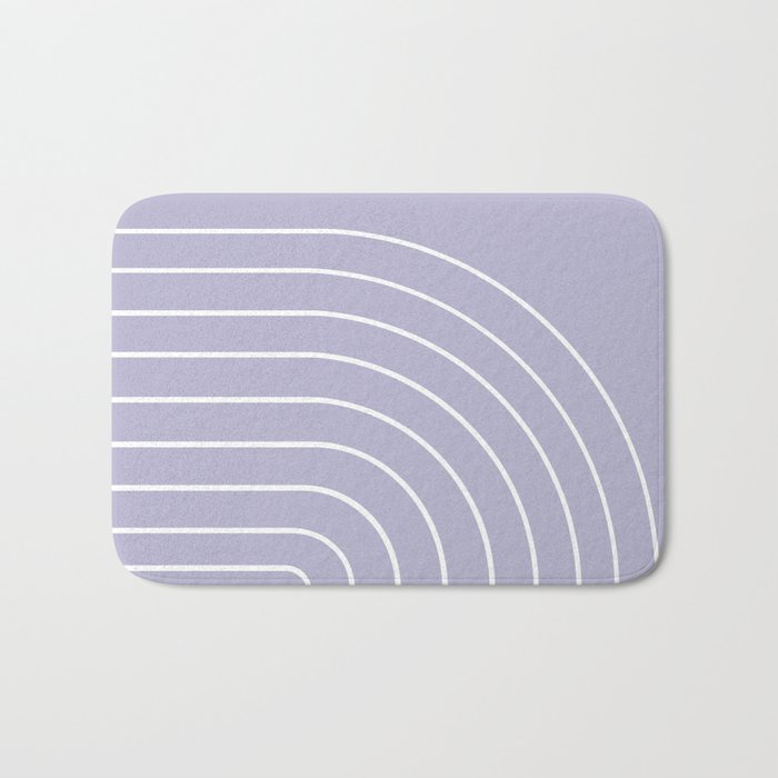 Minimal Arch XXXIII Lilac Purple Modern Geometric Lines Bath Mat Gallery Image 1
