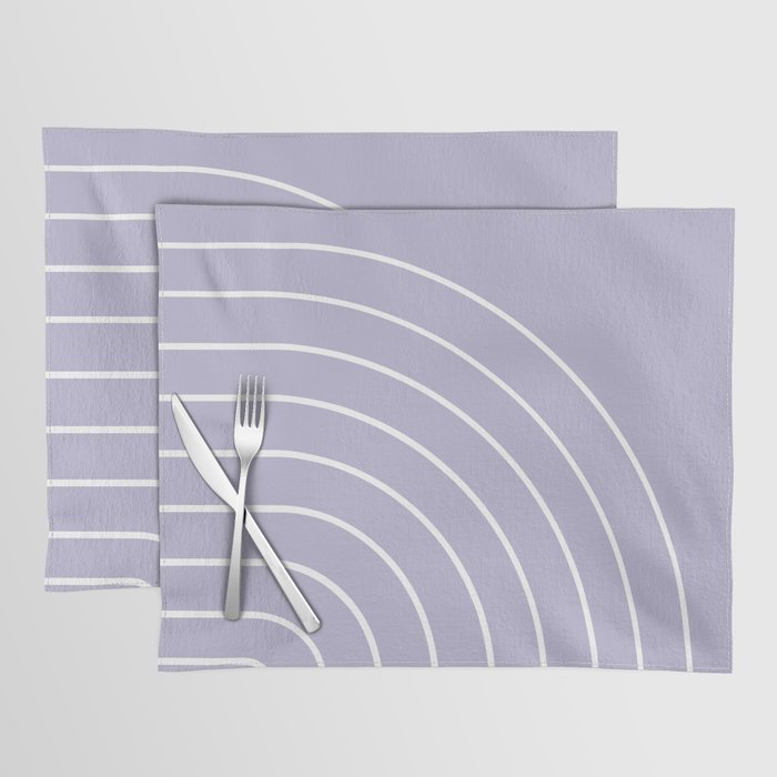 Minimal Arch XXXIII Lilac Purple Modern Geometric Lines Placemat Gallery Image 1