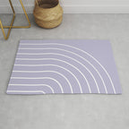 Minimal Arch XXXIII Lilac Purple Modern Geometric Lines Rug Gallery Image 1