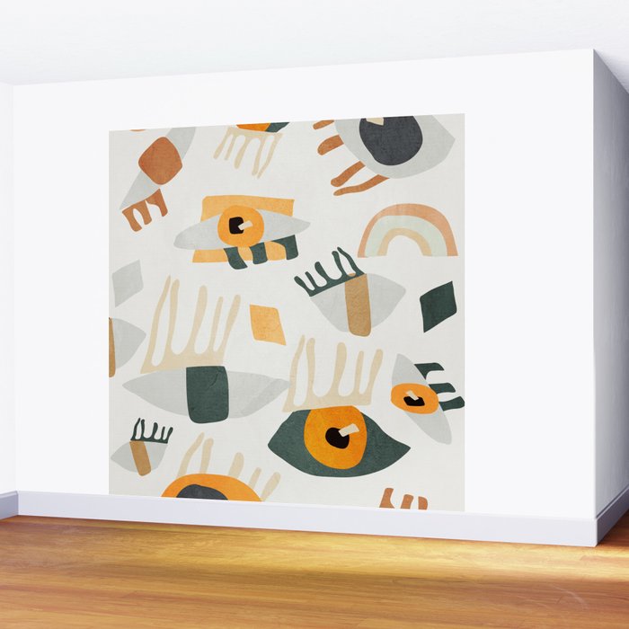 Abstract Art Eyes Wall Mural Gallery Image 2