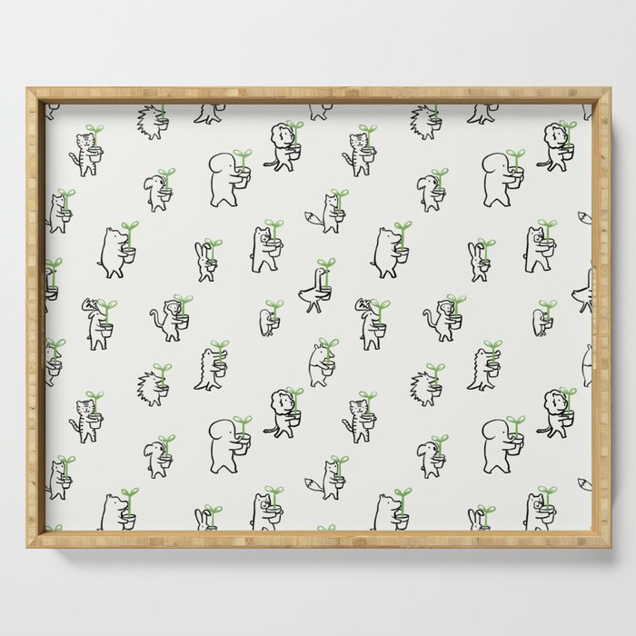 Let's plant a forest Serving Tray Gallery Image 1