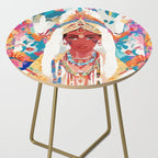 Her Highness, Royal Princess Royalty Queen, Boss Lady Brown Girl Boss, Bohemian Eclectic Heir Empower Portrait Side Table Gallery Image 2
