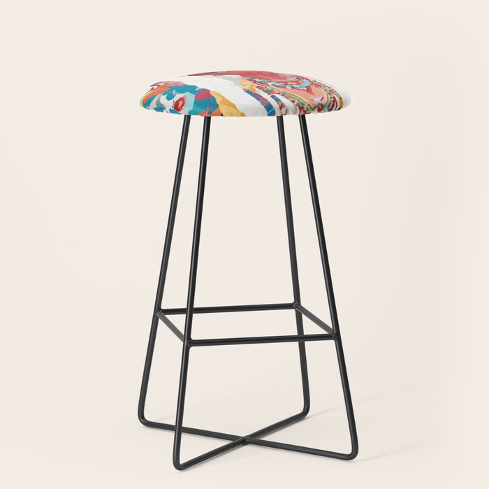 Her Highness, Royal Princess Royalty Queen, Boss Lady Brown Girl Boss, Bohemian Eclectic Heir Empower Portrait Stool Gallery Image 1