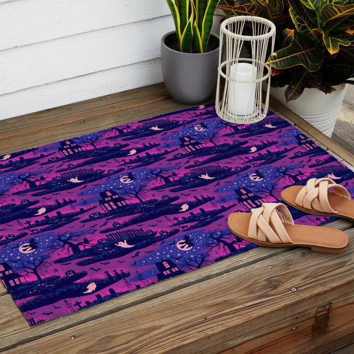 Halloween Night - Mystic Violet  Outdoor Rug Gallery Image 2