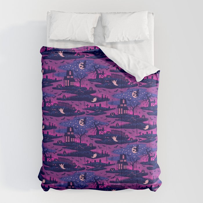 Halloween Night - Mystic Violet  Comforter Gallery Image 1