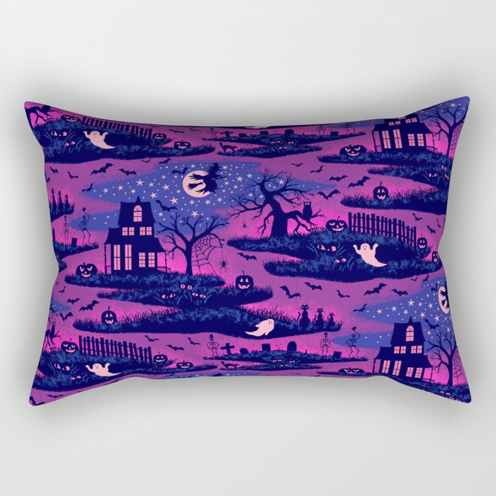 Halloween Night - Mystic Violet  Rectangular Pillow Gallery Image 2