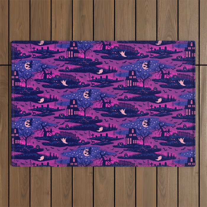 Halloween Night - Mystic Violet  Outdoor Rug Gallery Image 1