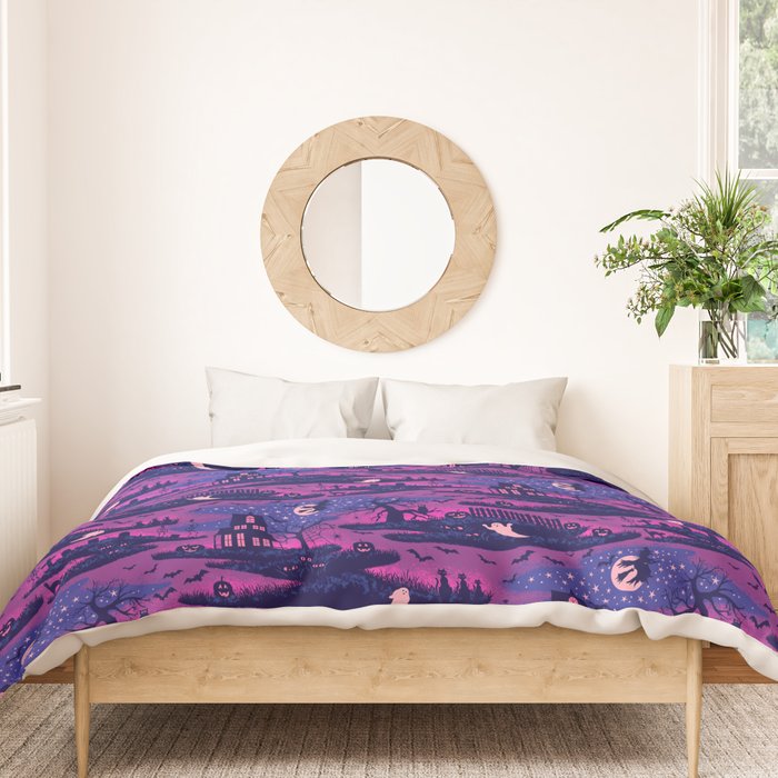 Halloween Night - Mystic Violet  Duvet Cover Gallery Image 3