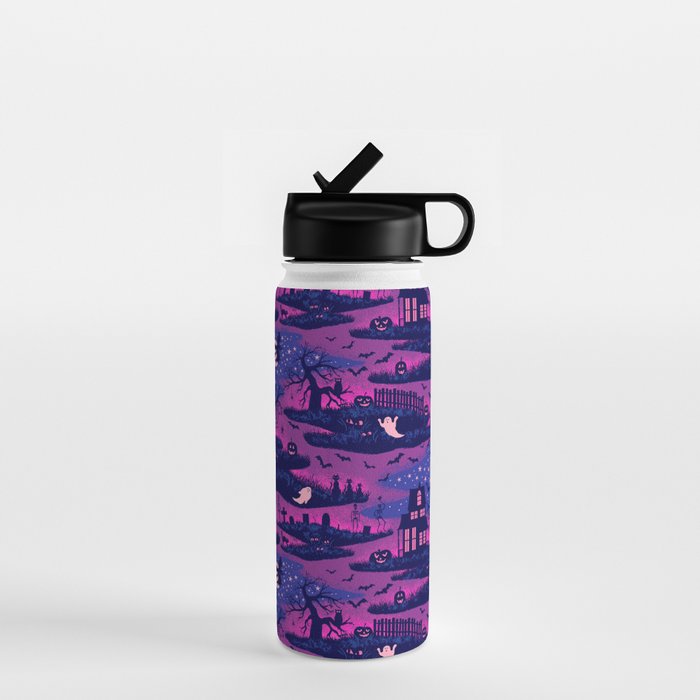 Halloween Night - Mystic Violet  Water Bottle Gallery Image 1