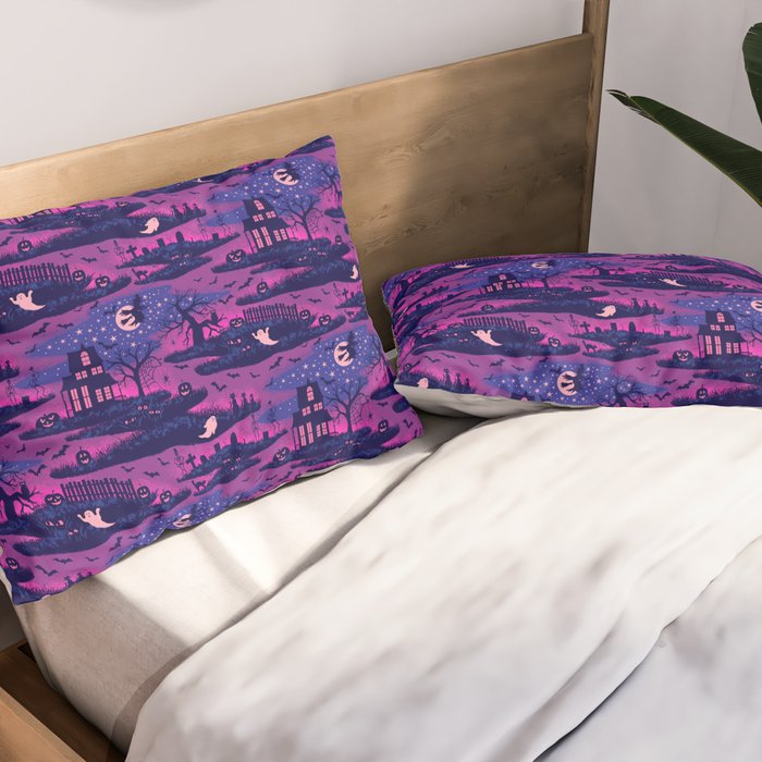 Halloween Night - Mystic Violet  Pillow Sham Gallery Image 2