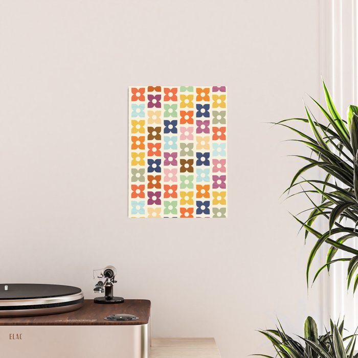 Retro Nostalgic Pastel Flowers Poster Gallery Image 2
