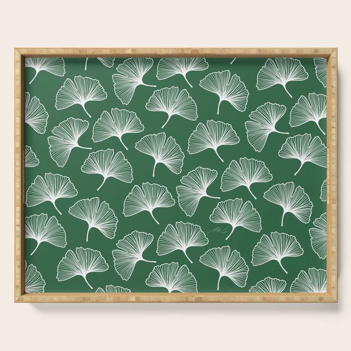 Ginkgo Leafs Pattern_21 Serving Tray Gallery Image 1