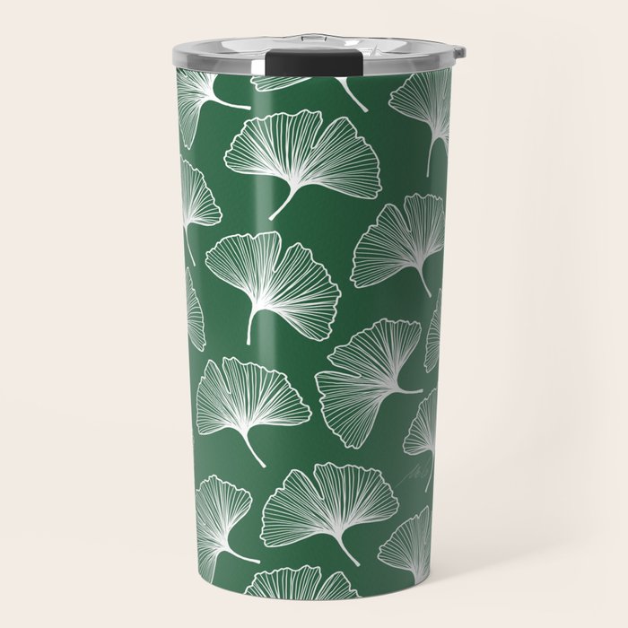 Ginkgo Leafs Pattern_21 Travel Mug Gallery Image 1