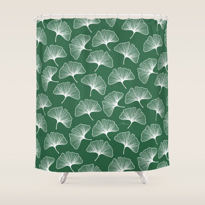 Ginkgo Leafs Pattern_21 Shower Curtain Gallery Image 1