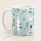 Christmas Scene Blue Coffee Mug Gallery Image 3