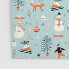 Christmas Scene Blue Poster Gallery Image 3