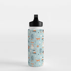Christmas Scene Blue Water Bottle Gallery Image 3