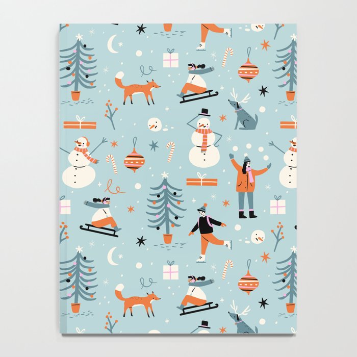 Christmas Scene Blue Notebook Gallery Image 4