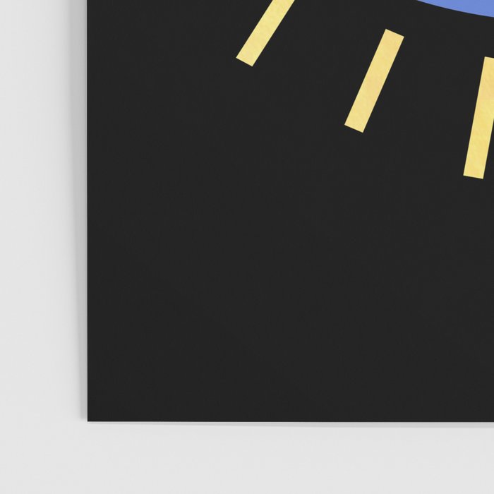 Retro evil eye - black & gold Poster Gallery Image 3
