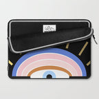 Retro evil eye - black & gold Laptop Sleeve Gallery Image 2