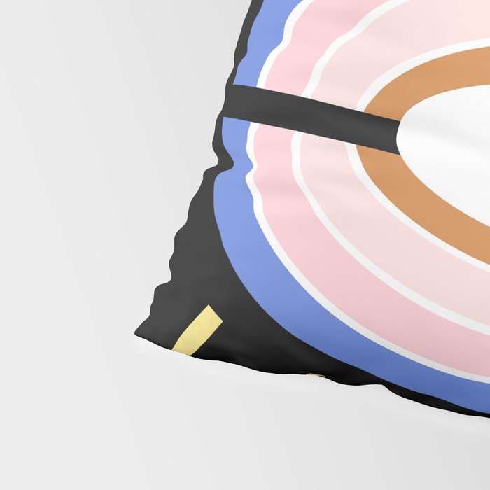Retro evil eye - black & gold Pillow Sham Gallery Image 4