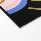 Retro evil eye - black & gold Welcome Mat Gallery Image 2