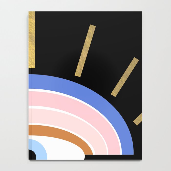 Retro evil eye - black & gold Notebook Gallery Image 4