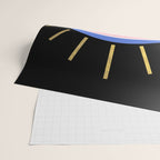 Retro evil eye - black & gold Wrapping Paper Gallery Image 2