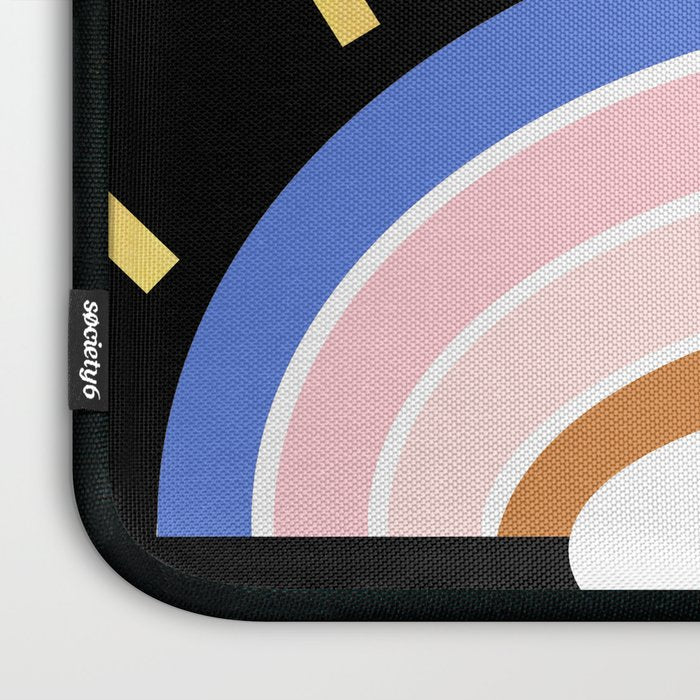 Retro evil eye - black & gold Laptop Sleeve Gallery Image 3