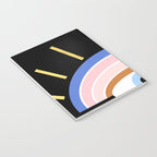 Retro evil eye - black & gold Notebook Gallery Image 3
